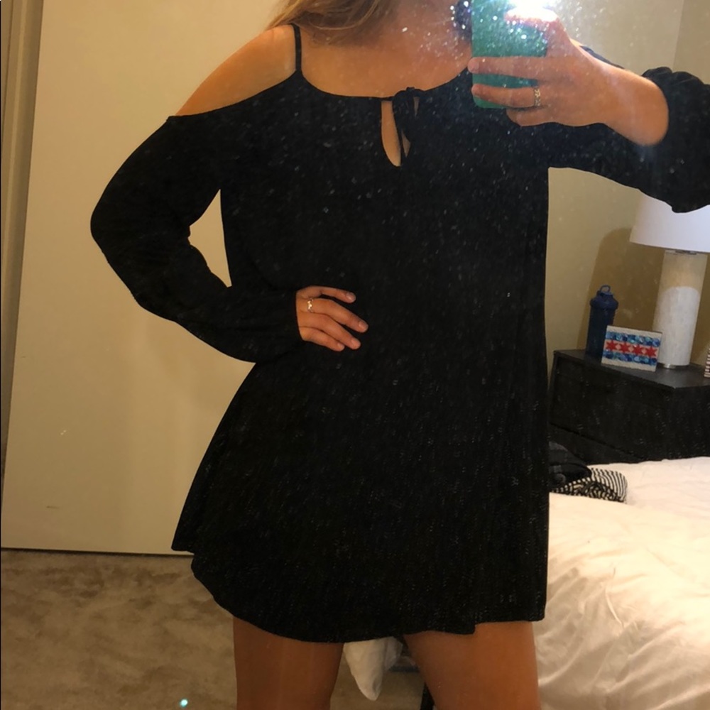Black off the shoulder dress